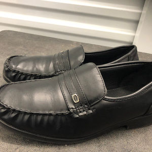 HUNTERS BAY MEN'S  BLACK  LOAFERS DRESS SHOES SZ9W